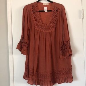 Crochet Tunic in Rust